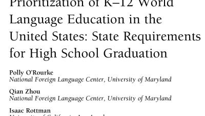 Prioritization of K–12 World Language Education in the United States